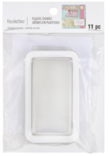 CUPULA DE PLASTICO PLANA RECTANGULAR 8CMX4CM (11PZ)
