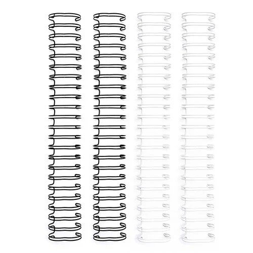 ANILLOS DE METAL BLANCO Y NEGRO 1" (4PZ)