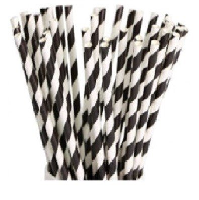 PITILLOS DE PAPEL RAYAS NEGRAS (50PZ)