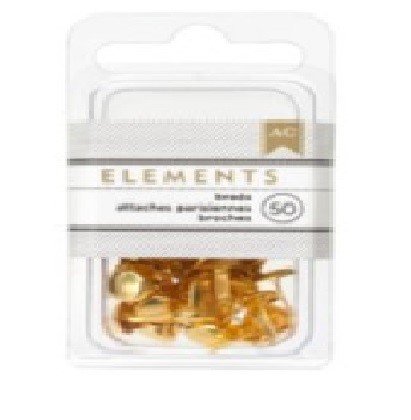 MINI TACHUELAS O BRADS DORADOS (100PZ)