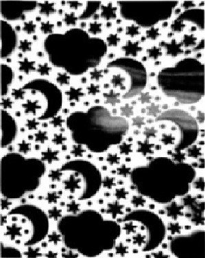 EMBOSSING NUBES Y LUNAS