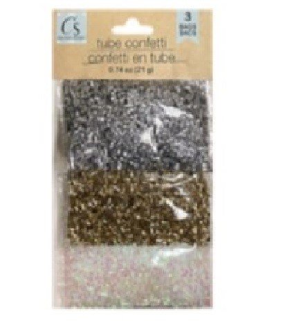 PAQUETE DE CONFETTI TUBO METALIZADOS