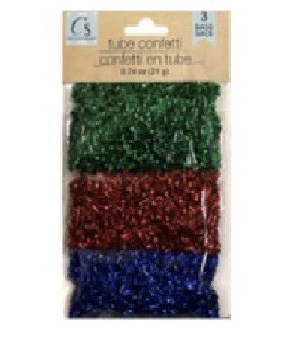 PAQUETE DE CONFETTI TUBO COLORES VIVOS