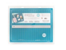 CUTTING MAT TURQUESA IMANTADO CON REGLA WE R 46X36CM