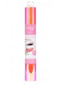 VINIL ADHESIVO EN ROLLO HOLOGRAFICO ROSA/NARANJA 30X60CM