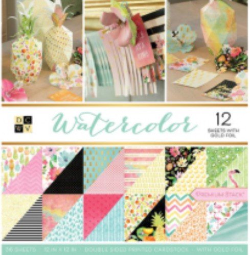 BLOCK ESTAMPADO WATERCOLOR 12"X12" (36 HOJAS)