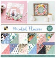 BLOCK ESTAMPADO PAINTED FLOWERS 12"X12" (36 HOJAS)