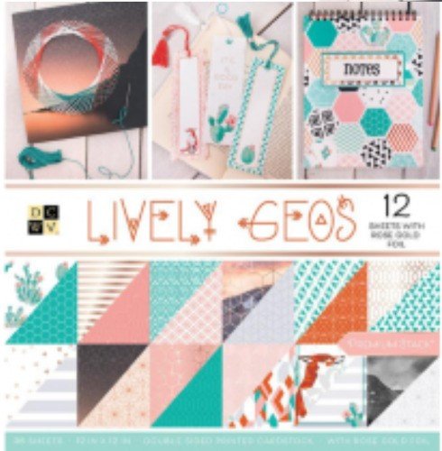 BLOCK ESTAMPADO LIVELY GEOS 12"X12" (36 HOJAS)