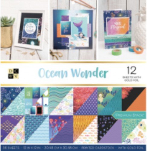 BLOCK ESTAMPADO OCEAN WONDER 12"X12" (36 HOJAS)