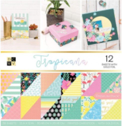 BLOCK ESTAMPADO TROPICANA 12"X12" (36 HOJAS)