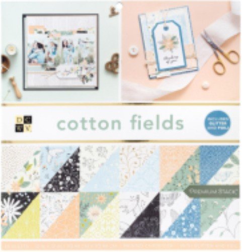 BLOCK ESTAMPADO COTTON FIELDS 12"X12" (36 HOJAS)