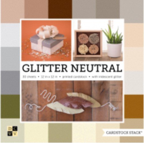 BLOCK GLITTER NEUTRAL 12"X12" (30 HOJAS)