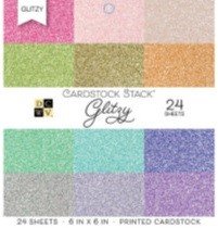 BLOCK GLITTER PASTEL PEQUENO 6"X6" (24 HOJAS)