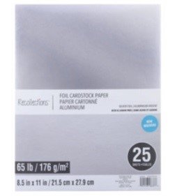 BLOCK RECOLLECTIONS PLATEADO 8.5"X11" (25 HOJAS)