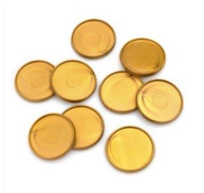 DISCOS DE PLASTICO DORADO PARA ENCUADERNACION (9PZ)