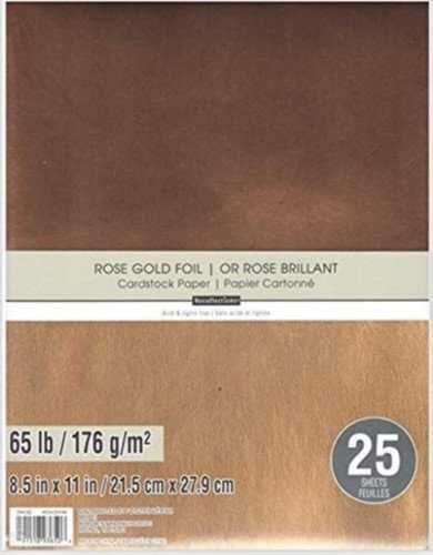 BLOCK RECOLLECTIONS ROSE GOLD 8.5"X11" (25 HOJAS)