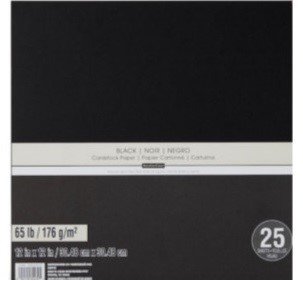 BLOCK RECOLLECTIONS NEGRO 12"X12" (25 HOJAS)