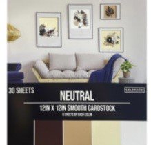 BLOCK COLORES NEUTRAL COLORBOK 12"X12" (30 HOJAS)