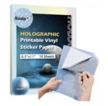 PAPEL ADHESIVO HOLOGRAFICO DE ESTRELLAS KOALA 8.5"X11 (10 HOJAS)