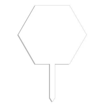 TOPPER ACRILICO HEXAGONAL
