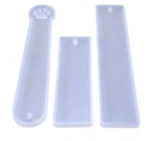 MOLDE PARA RESINA DE LLAVERO RECTANGULAR 3 MODELOS