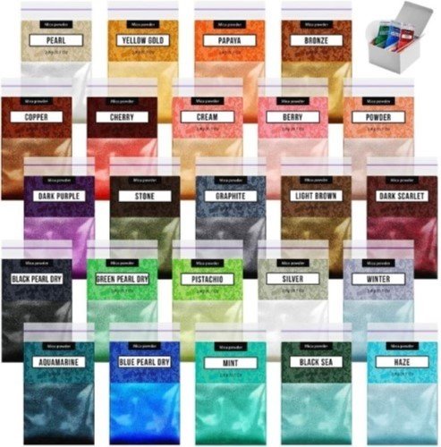 MICA EN POLVO PARA RESINA COLORES METALIZADOS (24 COLORES)
