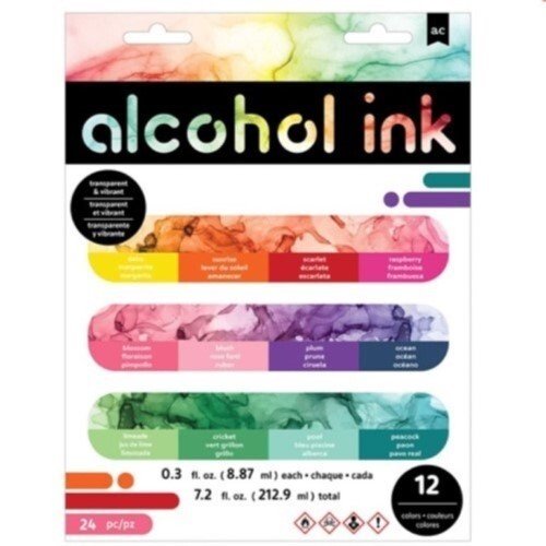 TINTA A BASE DE ALCOHOL 12 COLORES (24PZ)