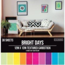 BLOCK BRIGHT DAYS COLORBOK 12"X12" (30 HOJAS)
