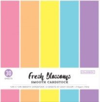 BLOCK FRESH BLOSSOMS COLORBOK 12"X12" (30 HOJAS)