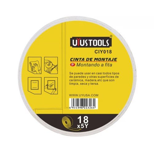 CINTA DOBLE FAZ UYUSTOOLS 18MMX5YD