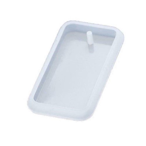 MOLDE PARA RESINA EN FORMA DE LLAVERO RECTANGULAR 6 CM