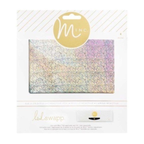 FOIL REACTIVO PLATA CON GLITTER 15CM X 15CM (4PCS) MINC