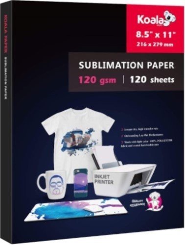 RESMA DE PAPEL PARA SUBLIMAR KOALA 120 HOJAS (120G)