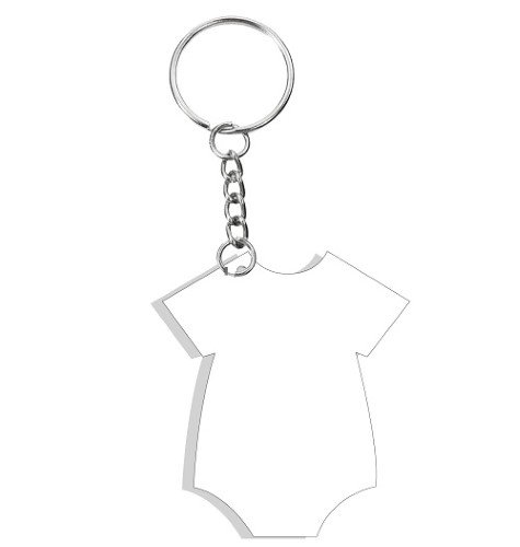 LLAVERO DE BEBE CON BORLA PLATEADA (10PZ)