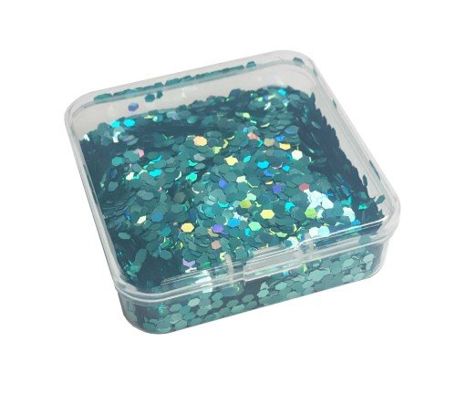 BOX GLITTER CHUNKY TURQUESA