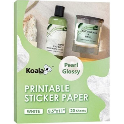 PAPEL ADHESIVO PERLADO GLOSSY 8.5"X11 (20 HOJAS)