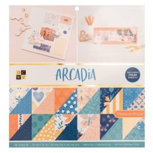 BLOCK ESTAMPADO STACK ARCADIA 12"X12" (36 HOJAS)