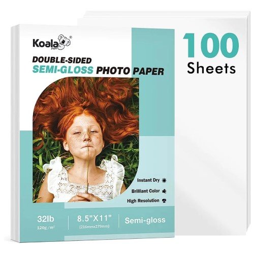 PAPEL FOTOGRAFICO SEMI GLOSSY KOALA 100 HOJAS (120G)