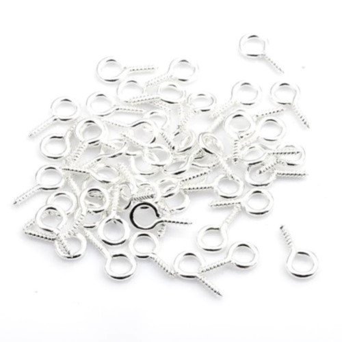 TORNILLOS PARA LLAVERO PLATEADO 20PZ