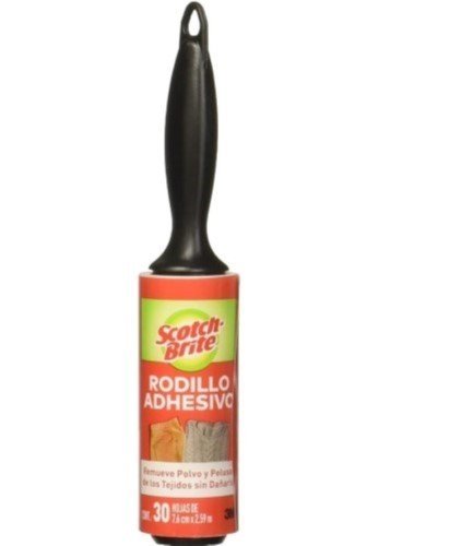 MINI RODILLO ADHESIVO 30 HOJAS PRECORTADAS REMUEVE PELUSA MARCA 3M