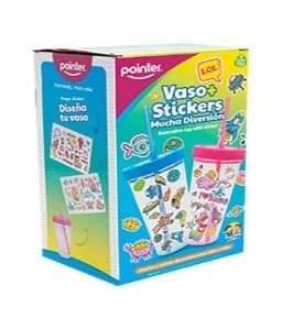 VASO ACRILICO 16OZ PERSONALIZABLE CON STICKERS NIÑA