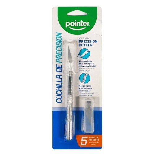 CUCHILLA DE PRECISION 5 HOJAS REPUESTO MANGO ANTIDESLIZANTE POINTER
