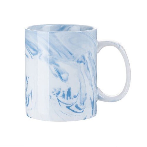 TAZA DE CERAMICA MARMOLEADA AZUL PARA SUBLIMAR 11OZ