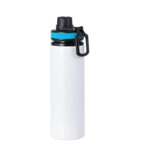 BOTELLA DE ALUMINIO BLANCA CON TAPA AZUL DE 850ML – Craft Supplies.