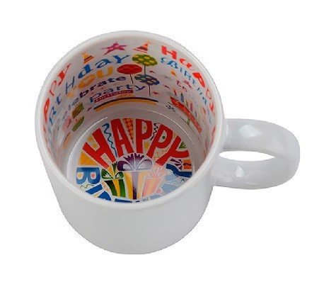 TAZA DE CERAMICA CON MOTIVO FELIZ CUMPLEANOS 11OZ