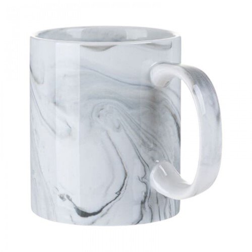 TAZA DE CERAMICA MARMOLEADA GRIS 11OZ