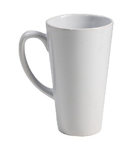 TAZA DE CERAMICA BLANCA CONICA 17OZ