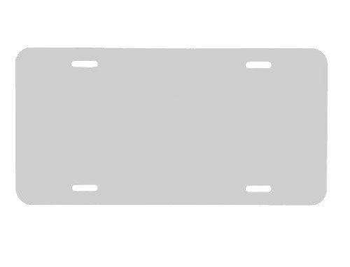 PLACA DE ALUMINIO SUBLIMABLE PARA VEHICULO 15X30 CM