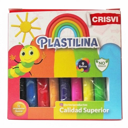 PLASTILINA ESCOLAR CRISVI 9 UND