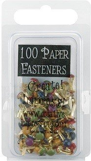 MINI TACHUELAS O BRADS COLORES VIVOS MATTE (100PZ)